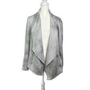 Jones New York Drape Front Jacket‎ Open Blazer Pockets Gray 1X
